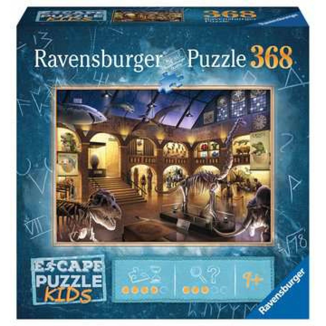 Ravensburger - Escape puzzle Kids - Une nuit au musée - Ravensburger - Puzzle Escape Game 368 pieces - Des 9 ans - Animaux