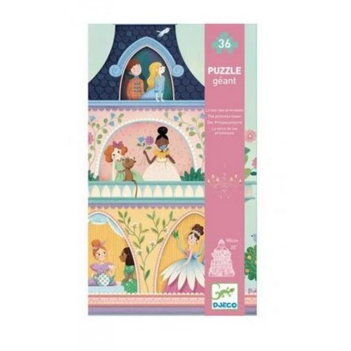 Djeco - Puzzle Geant La Tour des princesses - Animaux