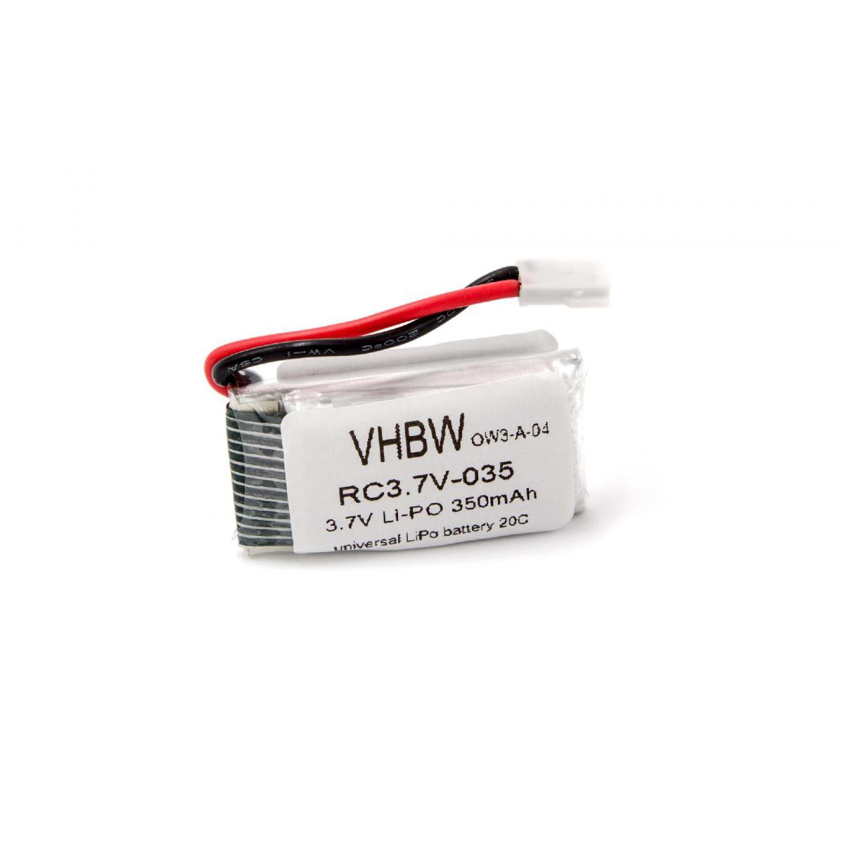 Vhbw - vhbw Batterie universelle Li-Polymer 350mAh (3.7V) pour la construction de maquettes d'hélicoptères, drones, quadcoptères, hélicoptères, etc. - Accessoires et pièces