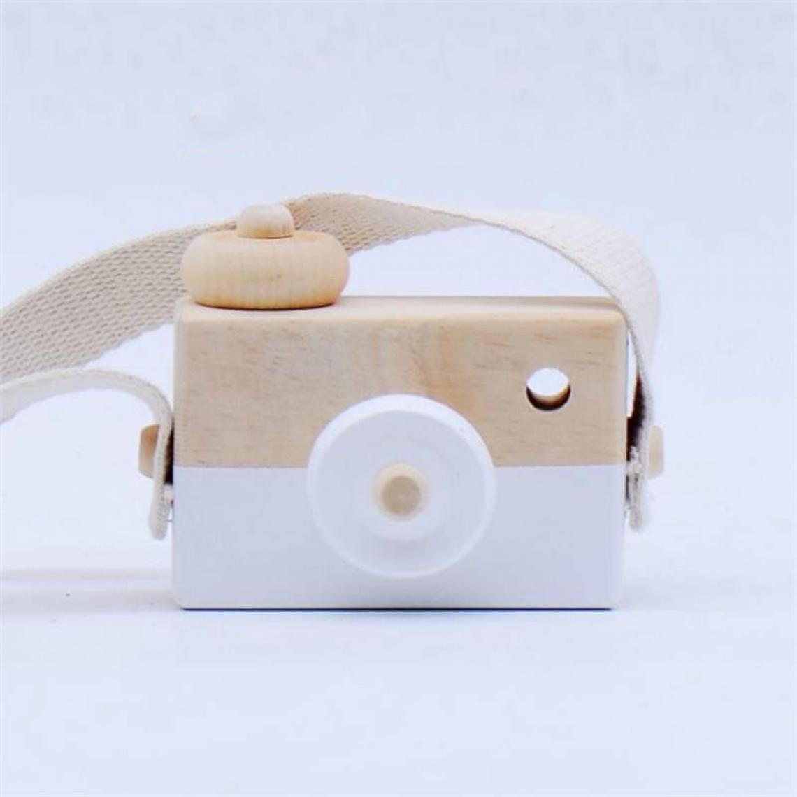 Wewoo - Enfants en bois appareil photo photographie accessoires créatifs faits à la main jouets ornements décoratifs blanc - Dessin et peinture