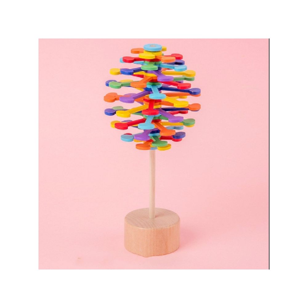 Wewoo - Fidget Cube Bois massif Rotatif Lollipop Série Fischer Ornements Créatifs Décompression de Jouet Artefact Plaquette Multicolore - Jeux d'encastrement