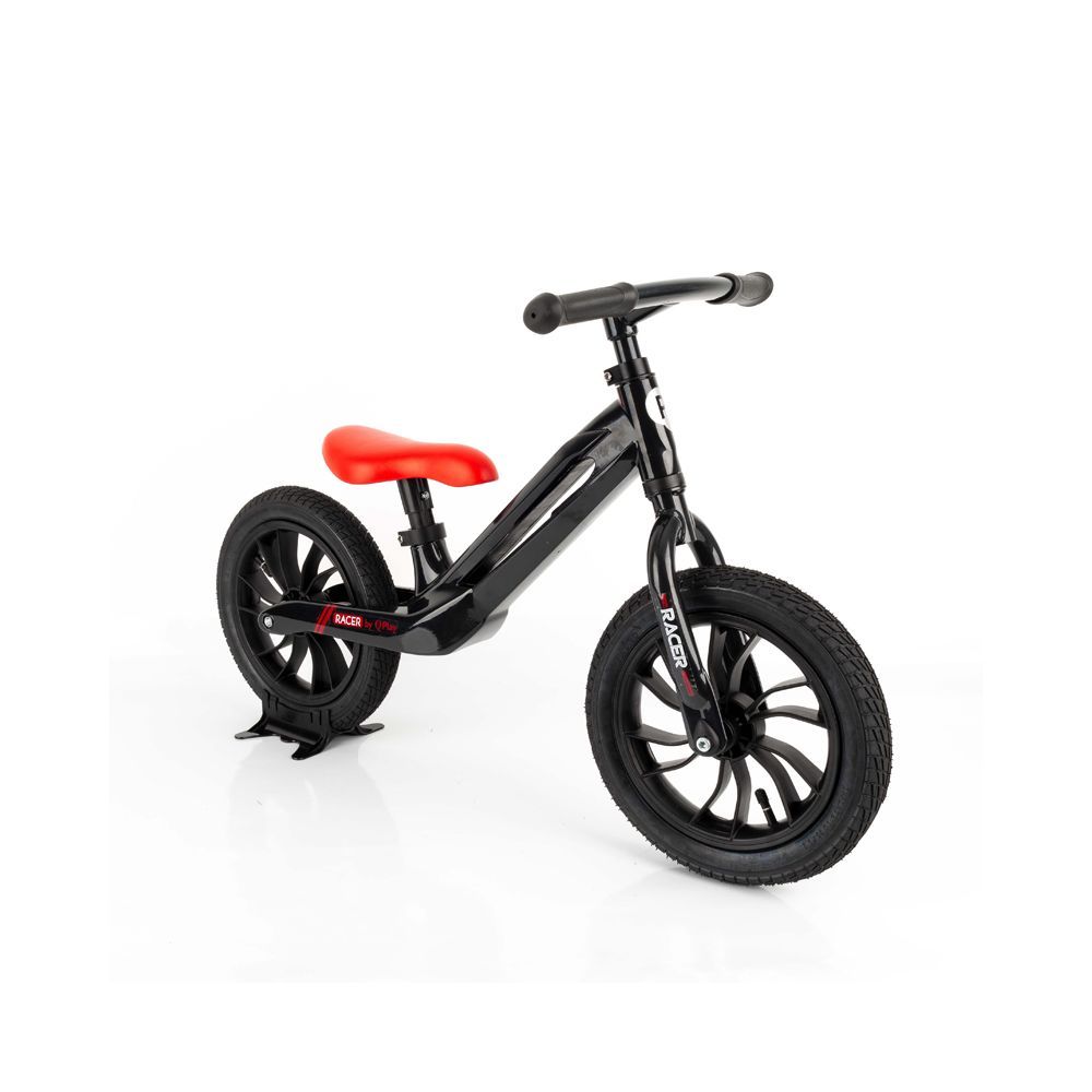 Qplay - TECH BALANCE BIKE RACER avec roues pneumatiques-Noir - Tricycle