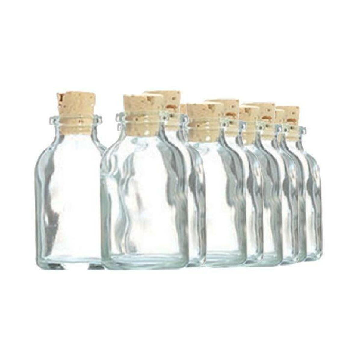 Graines Creatives - 50 mini bouteilles en verre 6 cm avec bouchon liège - Kits créatifs