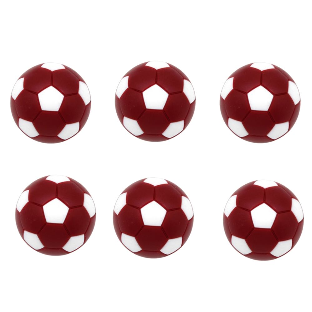 marque generique - 6pcs 32mm baby-foot football balles de foosball remplacement fussball rouge foncé - Baby foot