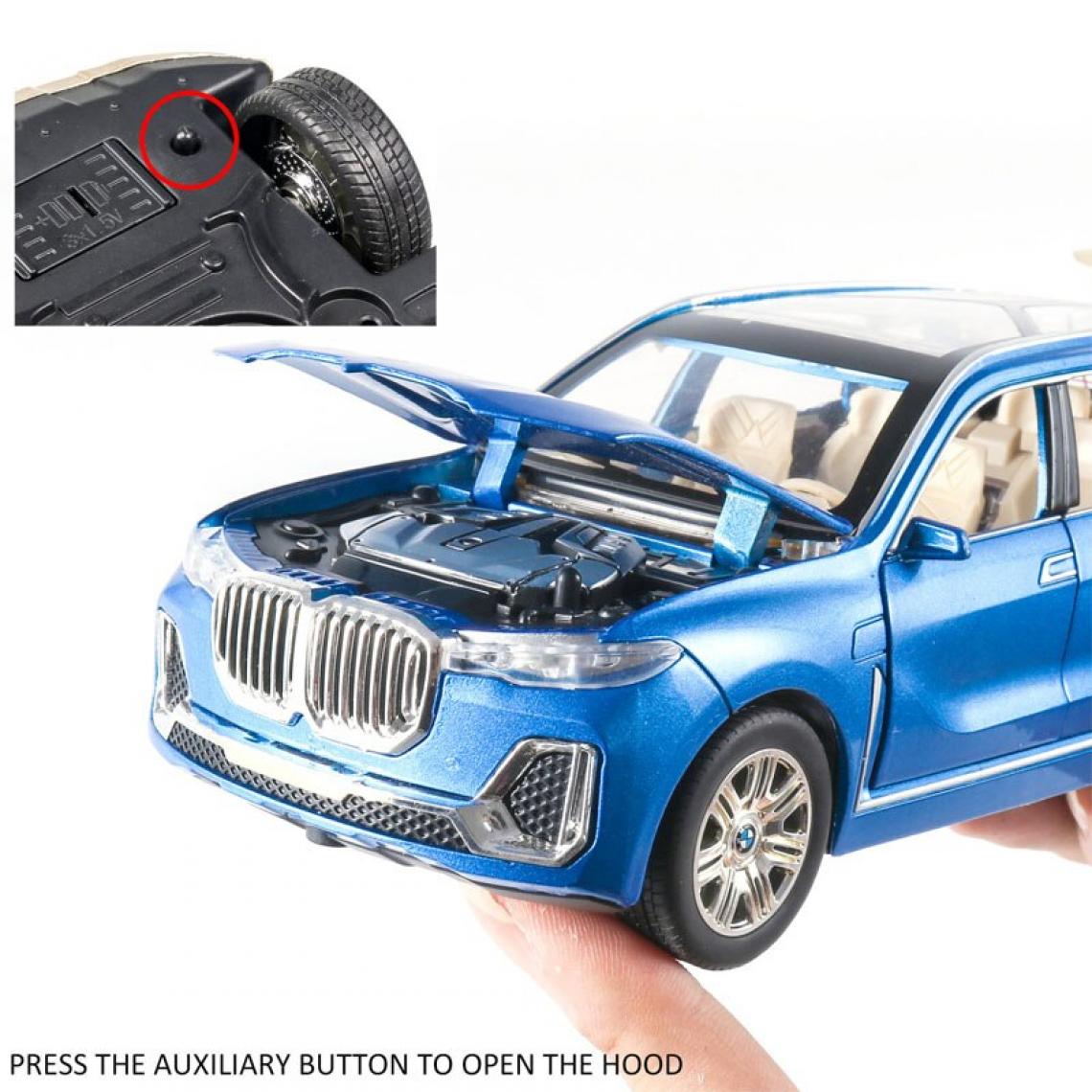Universal - 1: 24 BMW X7 Modèle de voiture en alliage Modèle de voiture jouet moulé sous pression Retour à la collection de jouets pour enfants | Voiture jouet moulé sous pression (bleu) - Voitures