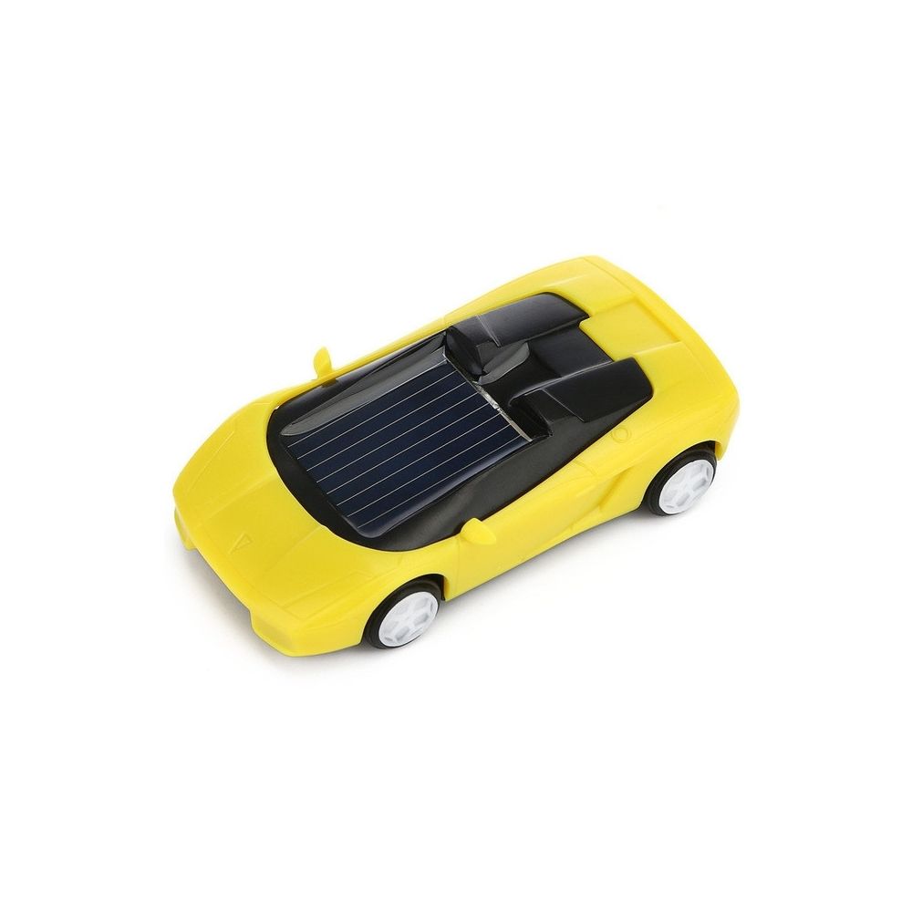 Wewoo - Voiture radiocommandée 3pcs jouets solaires mini racer jouet alimenté par pour les enfants jaune - Voitures RC