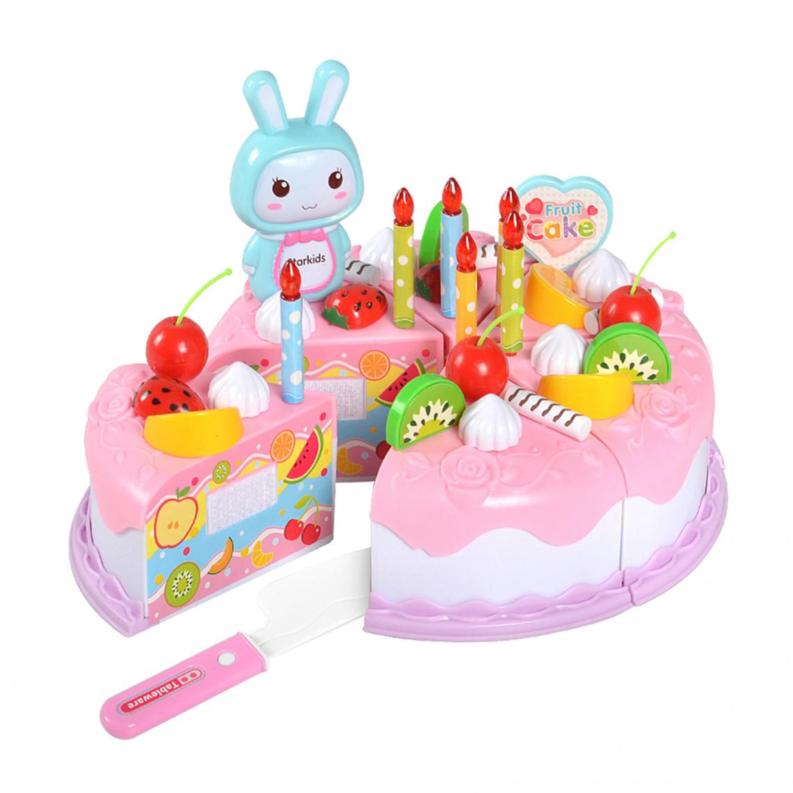 marque generique - Jeu De Rôle Coloré De Gâteau D'anniversaire De Fruits Semblant Jouets Alimentaires Pour Les Tout-petits Enfants Bleu - Kit d'expériences