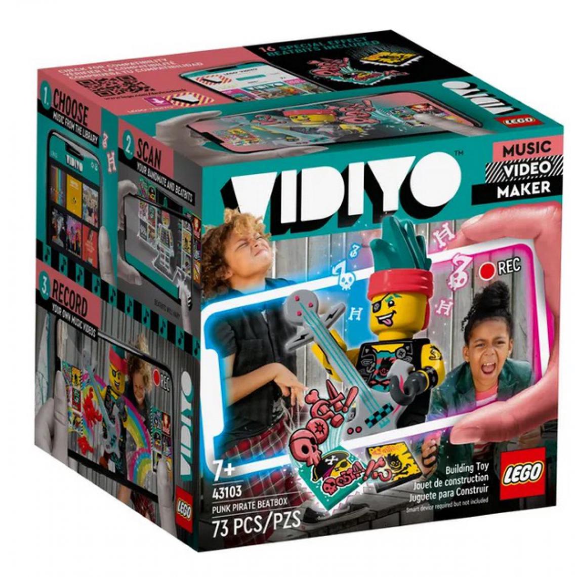 Lego - LEGO 43103 VIDIYO™ Punk Pirate BeatBox Créateur de Clip Vidéo Musique, Jouet Musical, Appli Set de Réalité Augmentée avec Figurine - Briques Lego