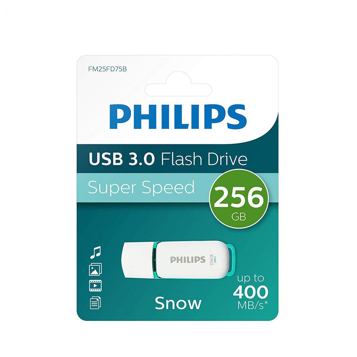 Philips - Philips USB 3.0 256Go Snow Edition Vert FM25FD75B/10 - Accessoires et pièces