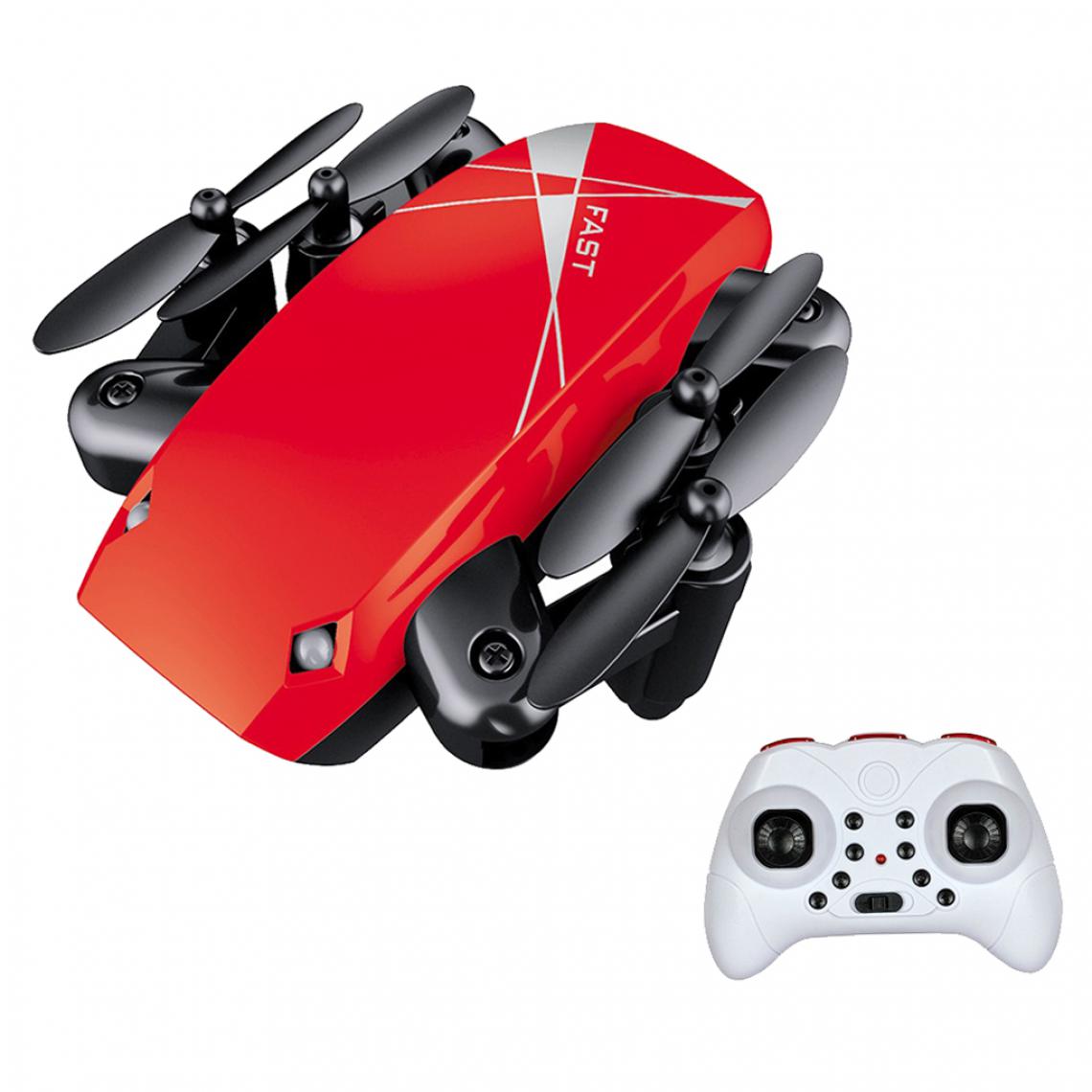 marque generique - Quadricoptère De Poche Pliable Mini Drone Pour Enfants Débutants Rouge - Voitures