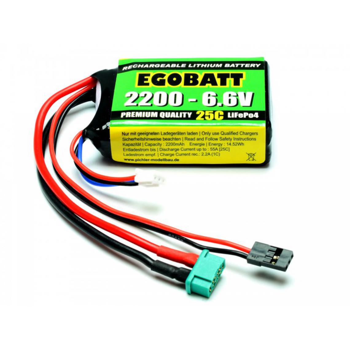 Pichler - Accu LiFe EGOBATT 2200mah - 6.6V (25C) - JR/MPX - Batteries et chargeurs