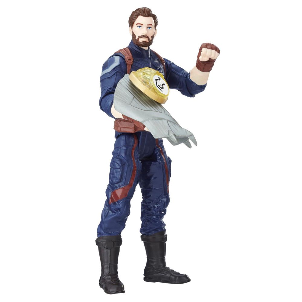 Hasbro - Figurine Avengers 15 cm : Infinity War : Captain America avec Pierre d'Infinité - Playmobil