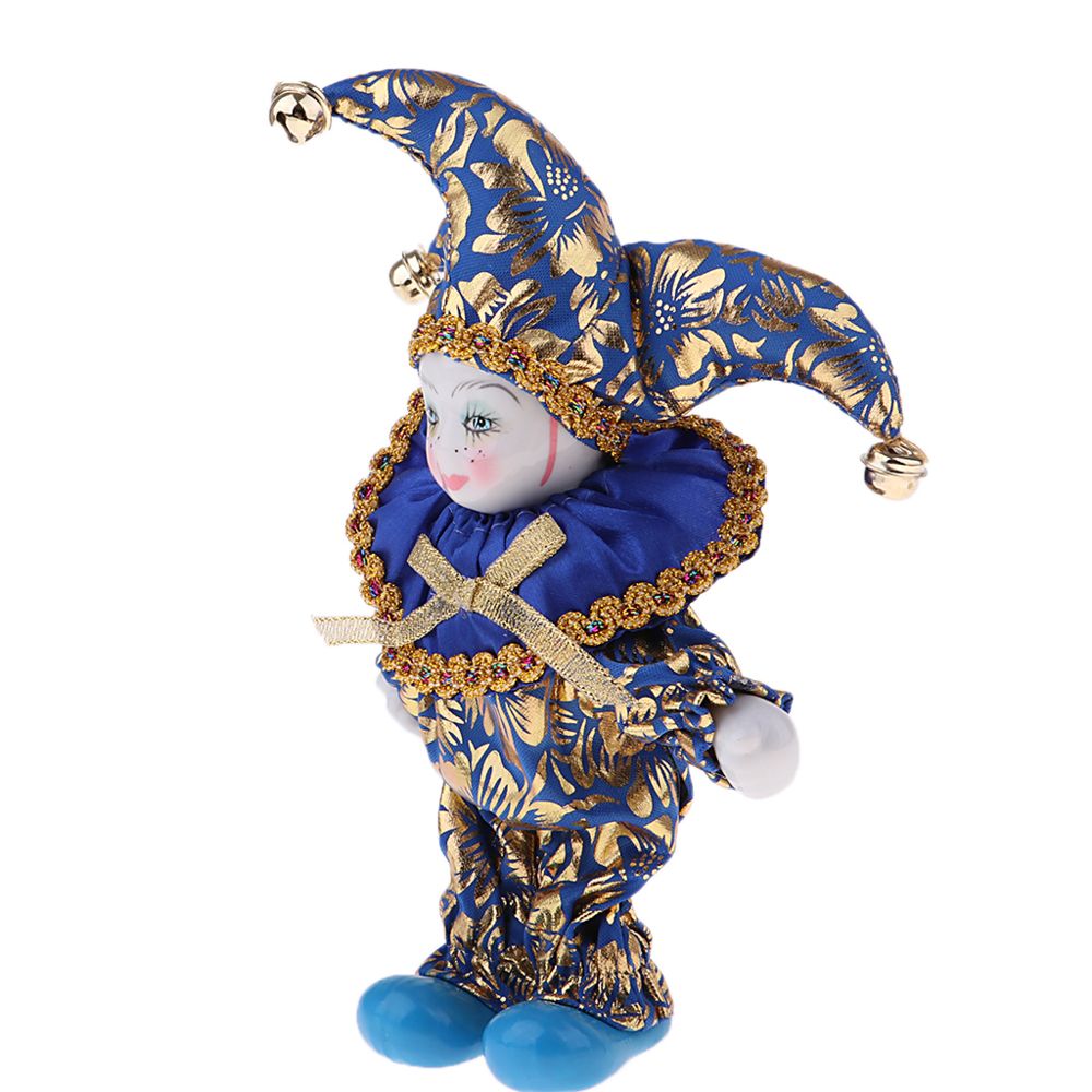 marque generique - 16cm belle italienne poupée triangles poupée enfants cadeaux ou décor bleu foncé - Poupons