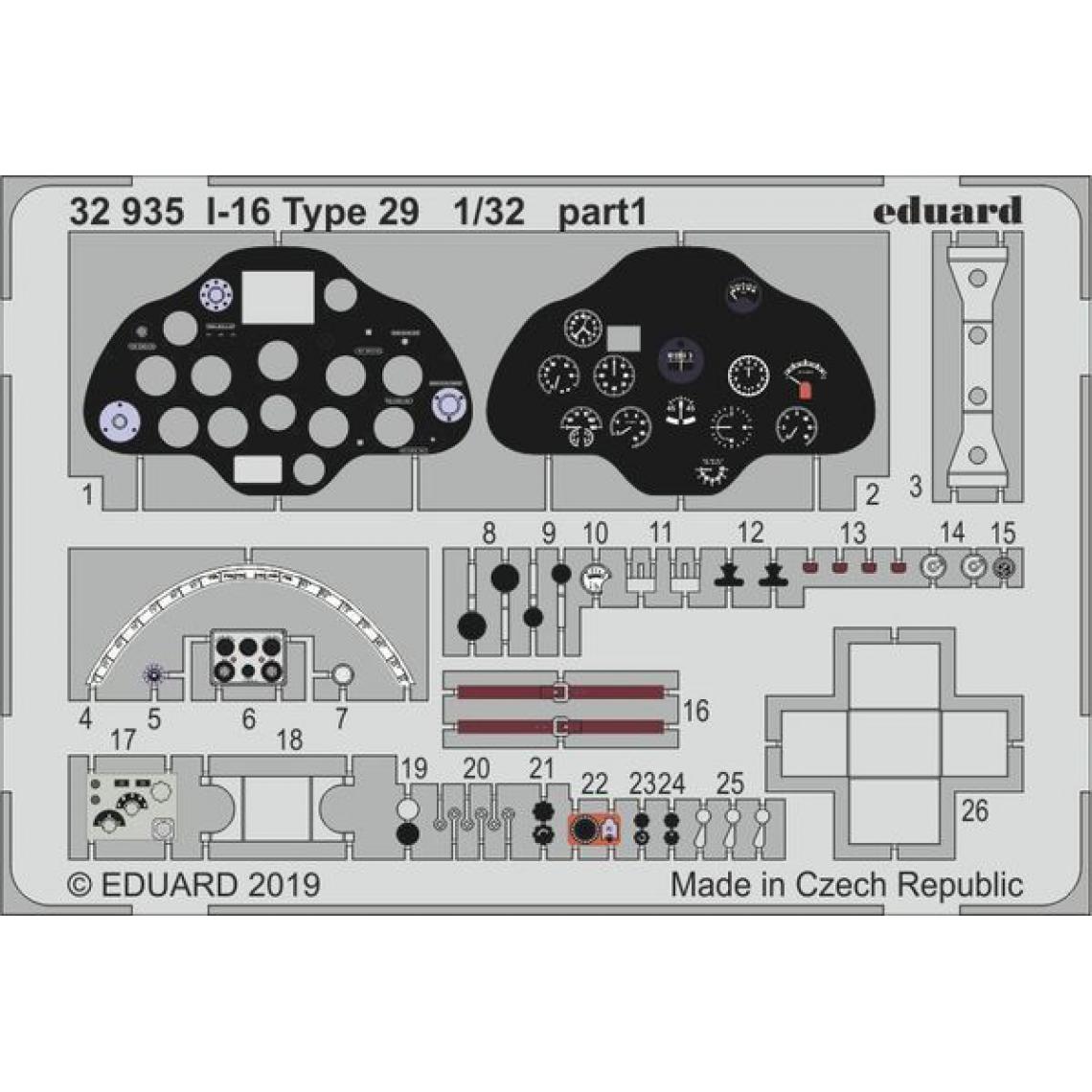 Eduard - I-16 Type 29 for ICM - 1:32e - Eduard Accessories - Accessoires et pièces