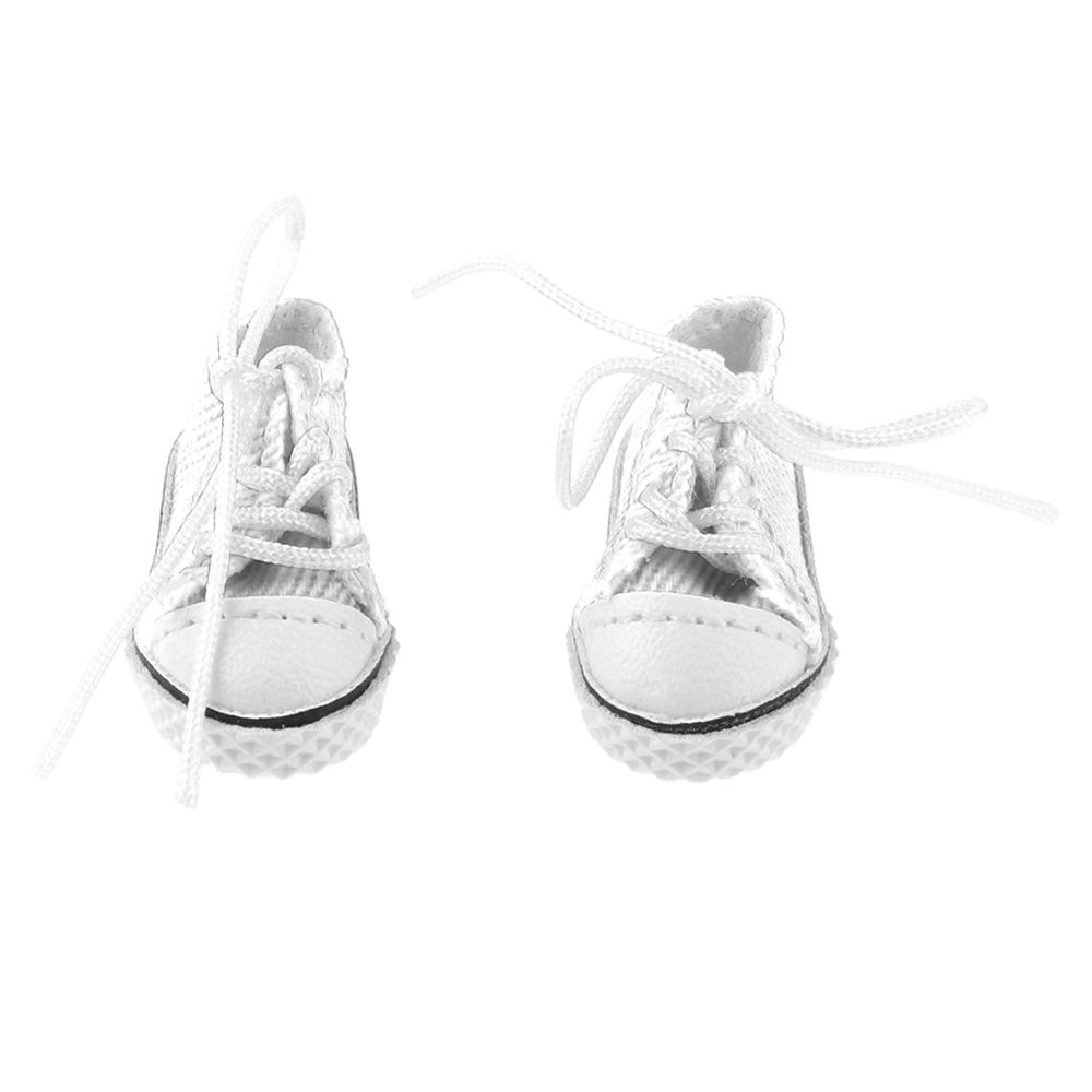 marque generique - Baskets occasionnels chaussures de toile appartements pour 12inch poupées néo blythe brun clair - Poupons