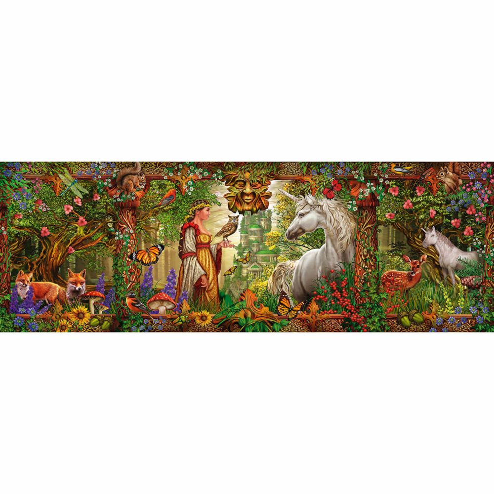 Schmidt - Puzzle panoramique 1000 pièces : Forêt féerique, Ciro Marchetti - Animaux