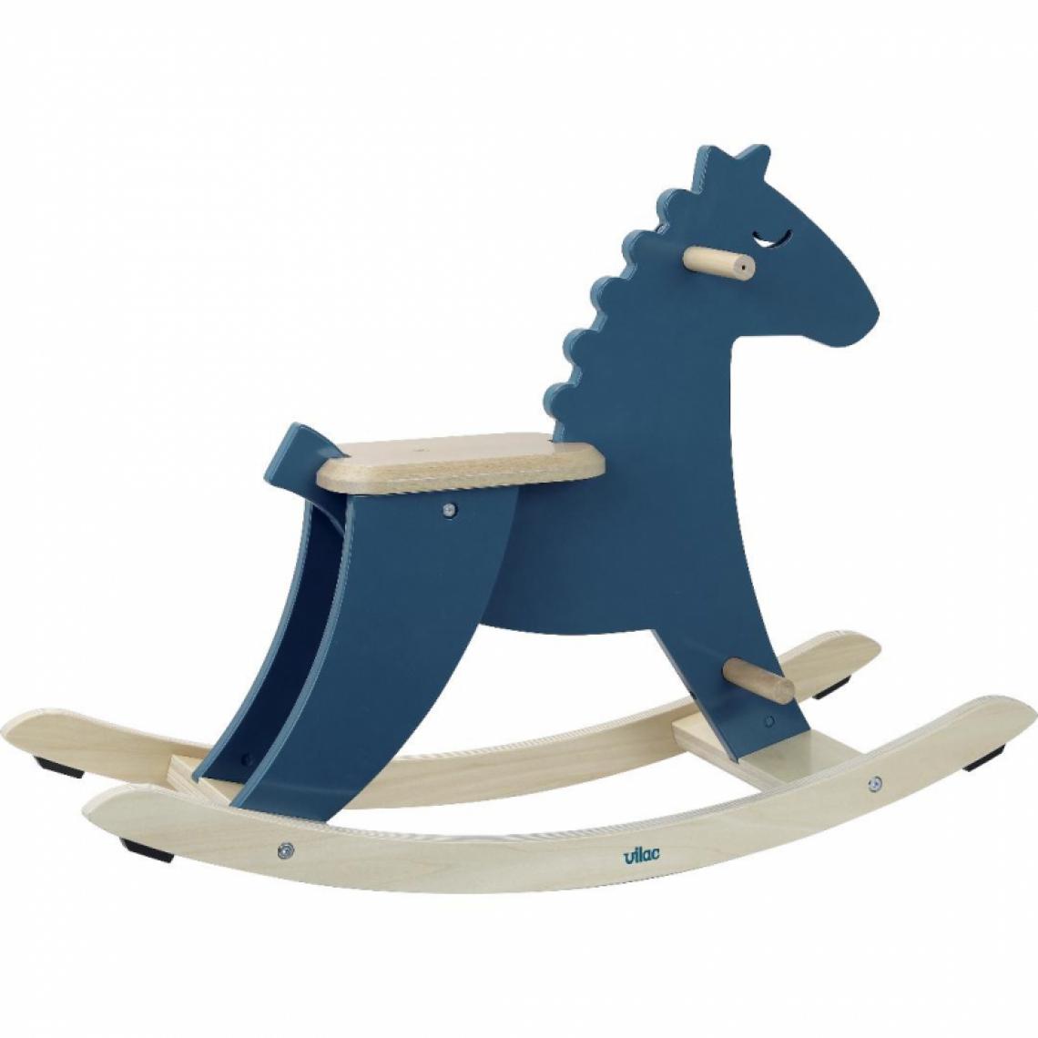 Vilac - lot Hudada cheval à bascule bleu + arceau - Vilac - Jeux et jouets - Jeux d'éveil