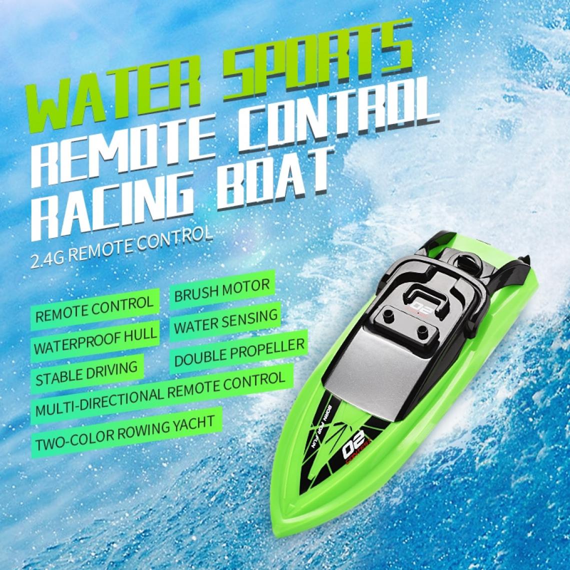 Universal - High Speed 2.4G Remote Control Racing Boat(Vert) - Bateaux RC