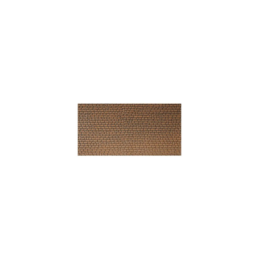 Faller - Modélisme HO : Plaque de mur : Grès rouge brun - Accessoires et pièces