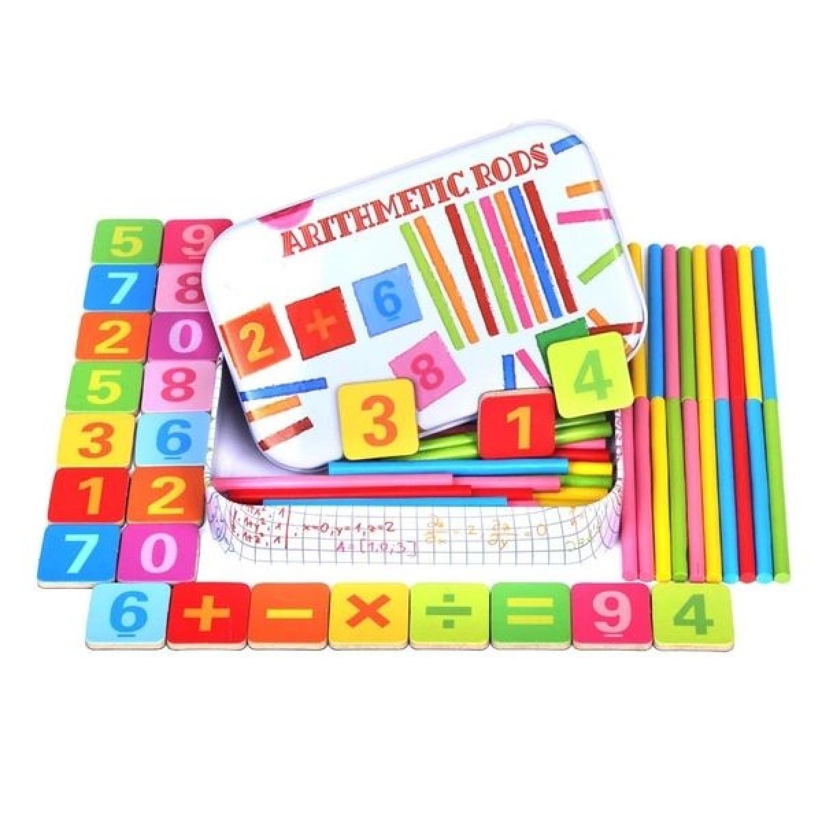 Totalcadeau - Coffret de cartons et de bâtonnets apprendre les maths jeu Montessori - Jeux d'adresse