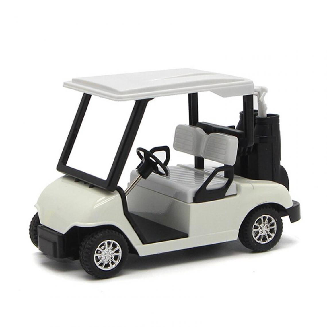 Universal - Chariot de golf électro-pneumatique en alliage moulé sous pression pour récupérer le modèle de voiture écologique collection de cadeaux pour enfants | Chariot jouet moulé sous pression (blanc) - Voitures
