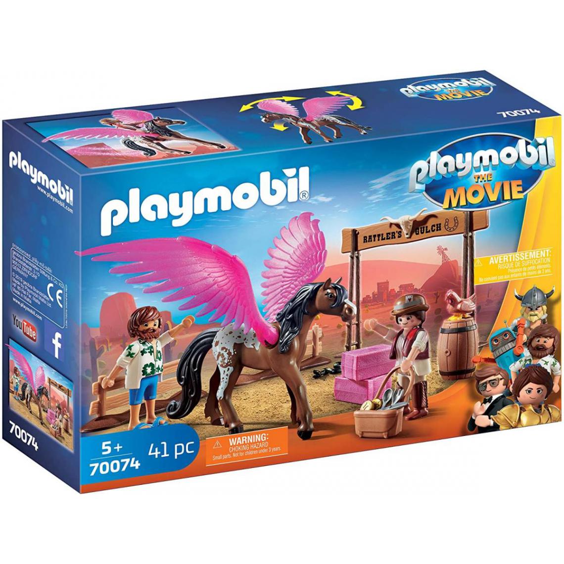 Playmobil - 70074 Playmobil the movie Marla et Del avec cheval ailé - Playmobil