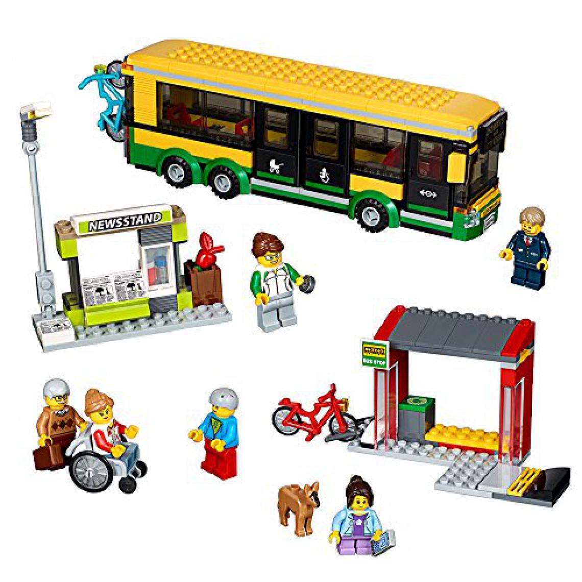 Lego - LEgO city Town Bus Station 60154 Kit de construction (337 pièces) - Briques et blocs