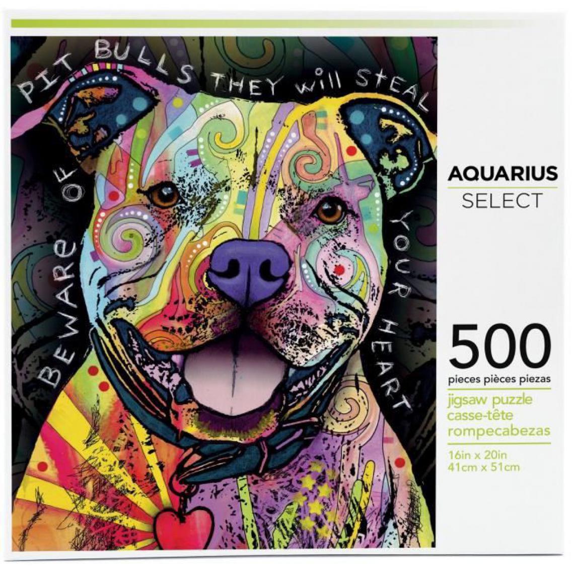 Aquarius - AQUARIUS Puzzle 500 pieces Dean Russo Pit Bull - 62502 - Animaux