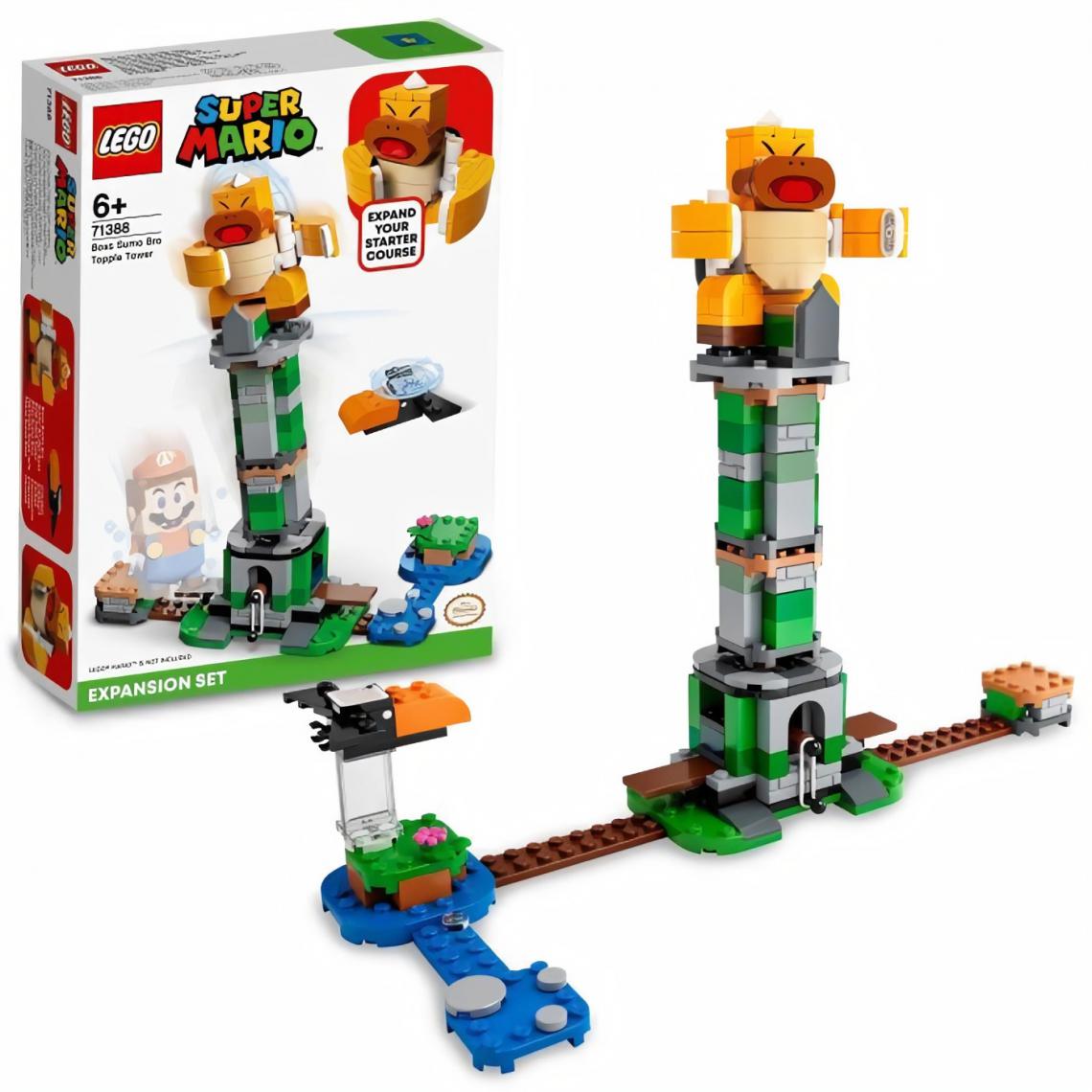 Lego - LEGO 71388 Super Mario Ensemble d'Extension La Tour Infernale du Boss Frere Sumo, Jouet Enfant 6 ans, Jouet a Collectionner - Briques et blocs