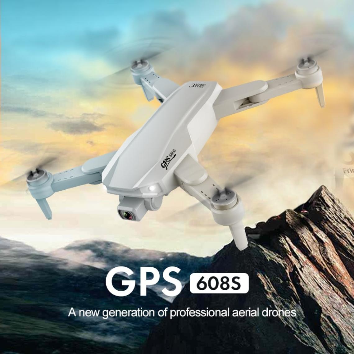 Universal - S608 Pro GPS drone 6K HD double caméra photographie aérienne quadricoptère pliable sans brosse RC distance 3km | RC quadricoptère(Gris) - Drone