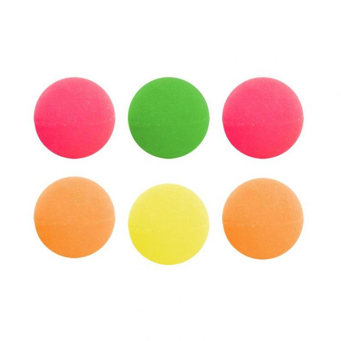 Paris Prix - Lot de 6 Balles Rebondissantes Fluo 3cm Multicolore - Jeux éducatifs