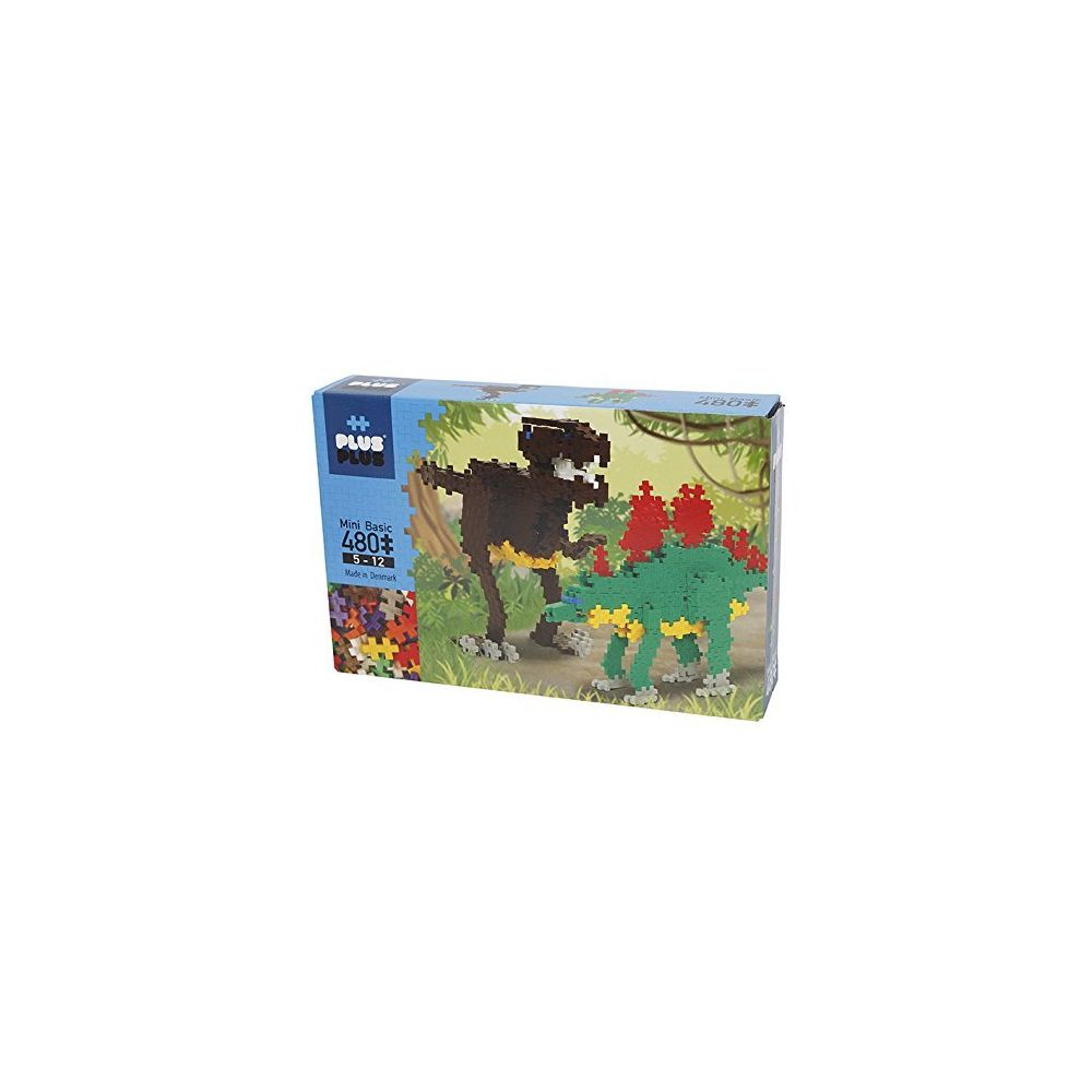 Plus Plus - PLUS PLUS - Instructed Play Set - 480 Piece Dinosaurs - Construction Building Stem Toy Interlocking Mini Puzzle Blocks for Kids - Briques et blocs