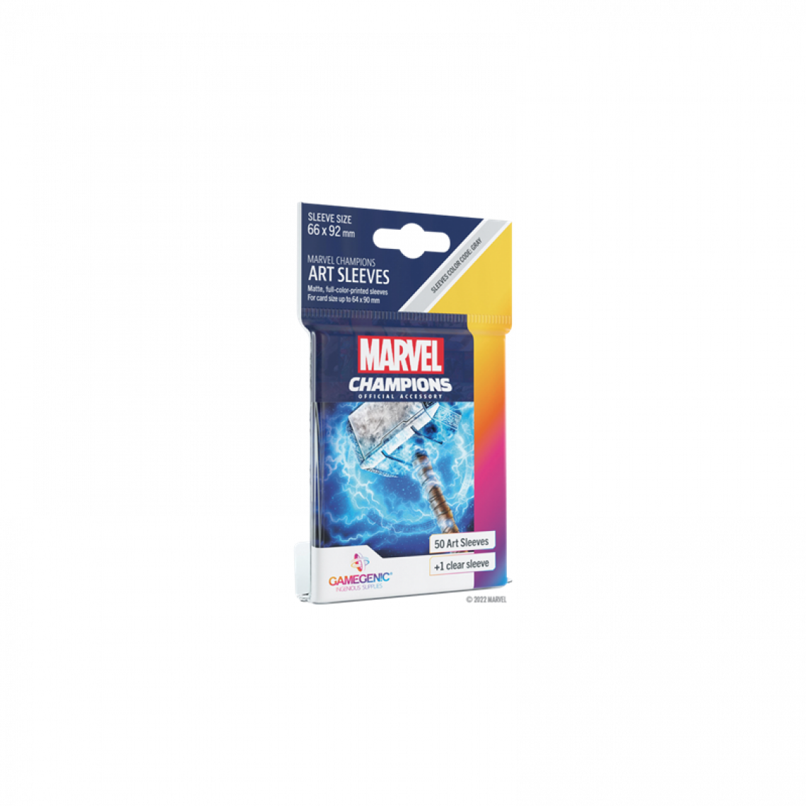 Ac-Deco - Protèges-cartes Thor - Marvel Champions - 6,6 x 9,2 cm - 50 sachets - Carte à collectionner
