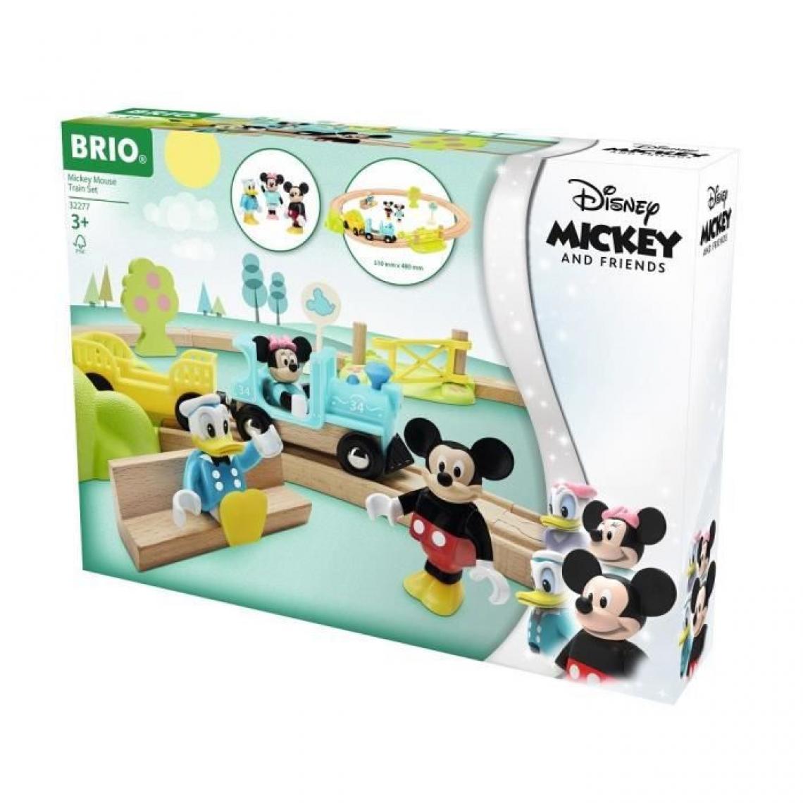 BRIO - DISNEY Brio Circuit Mickey Mouse - Coffret complet 18 pieces - Circuit de train en bois - Ravensburger - Des 3 ans - 32277 - Briques et blocs