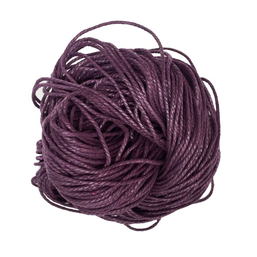 marque generique - 80 Mètres Cordes En Coton Ciré Cordes Cordes Pour Bijoux Artisanat Faire 1,5 Mm Violet - Perles