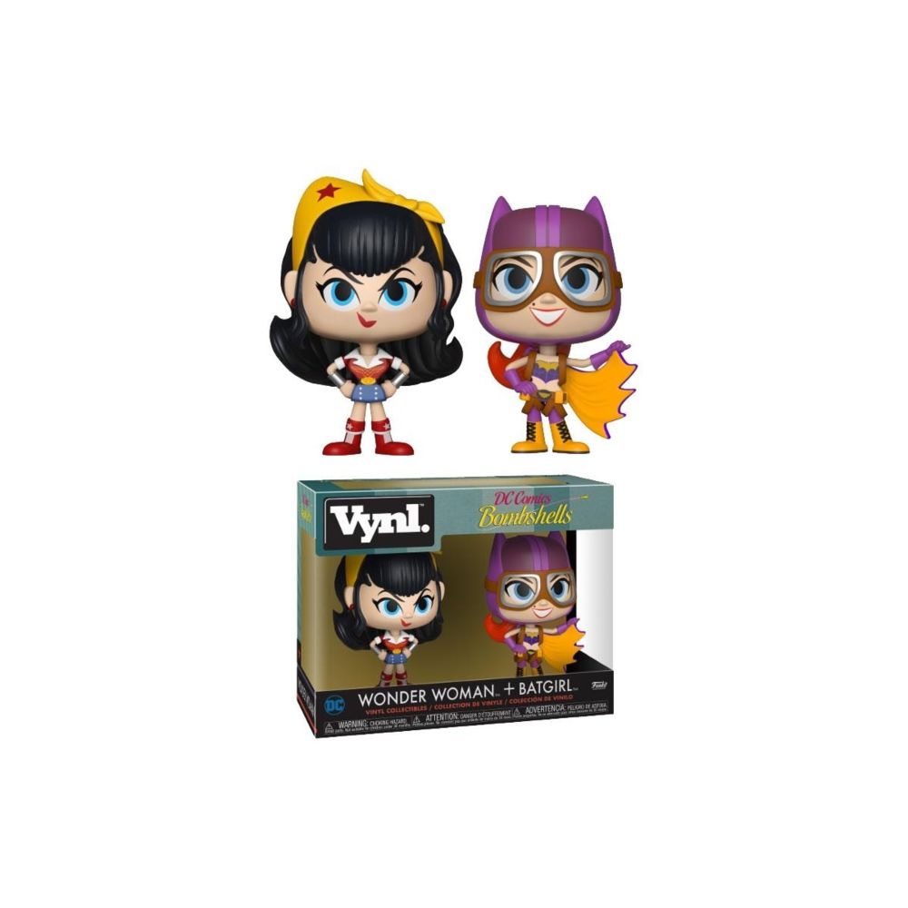 Funko - DC Comics Bombshells - Pack 2 figurines Vnyl. Wonder Woman + Batgirl 10 cm - Films et séries