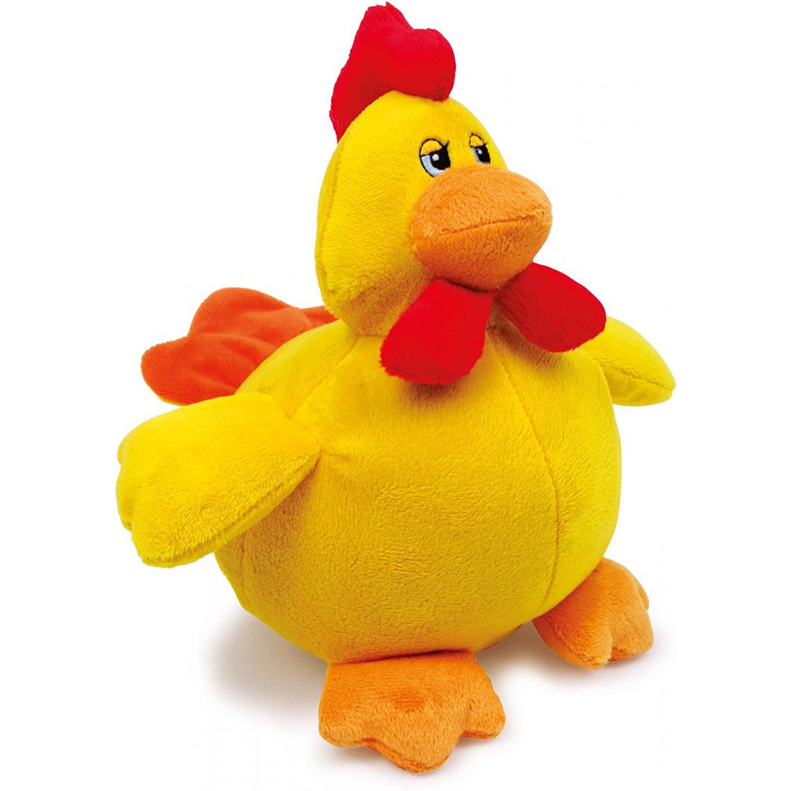 Small Foot - peluche poule Frieda jaune rouge - Animaux