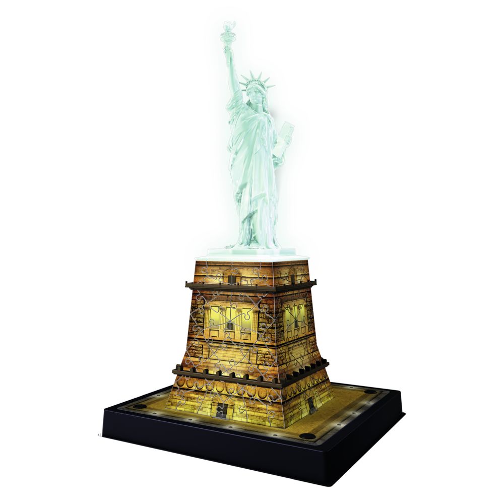 Ravensburger - NIGHT EDITION - Puzzle 3D Statue de la liberte - 108 pièces - 12596 - Animaux