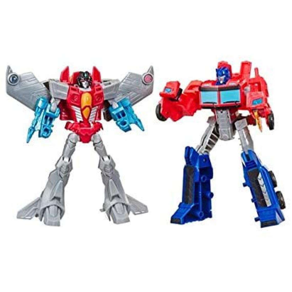 Hasbro - Lot de 2 Figurine Transformers Jouets Cyberverse Warrior Action Attackers Optimus Prime et Starscream Action - Films et séries