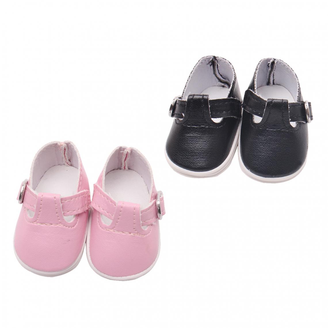 marque generique - Chaussures En Cuir PU - Décor 14.5 Pouces Fille Américaine Enfant Cadeau - Maisons de poupées