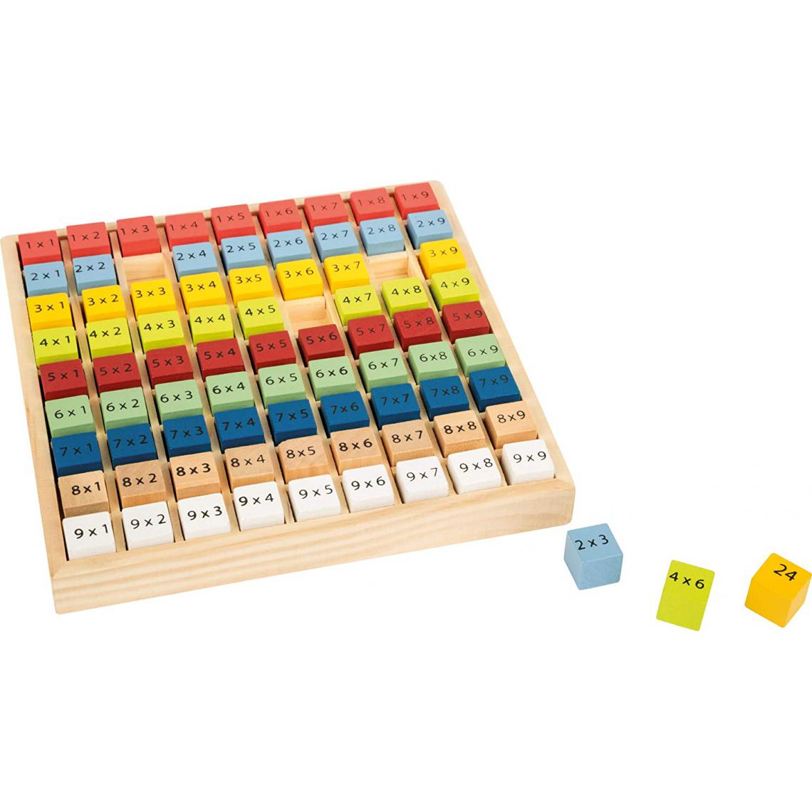 Small Foot - Table de multiplication multicolore "Educate" en bois - Jeux d'adresse