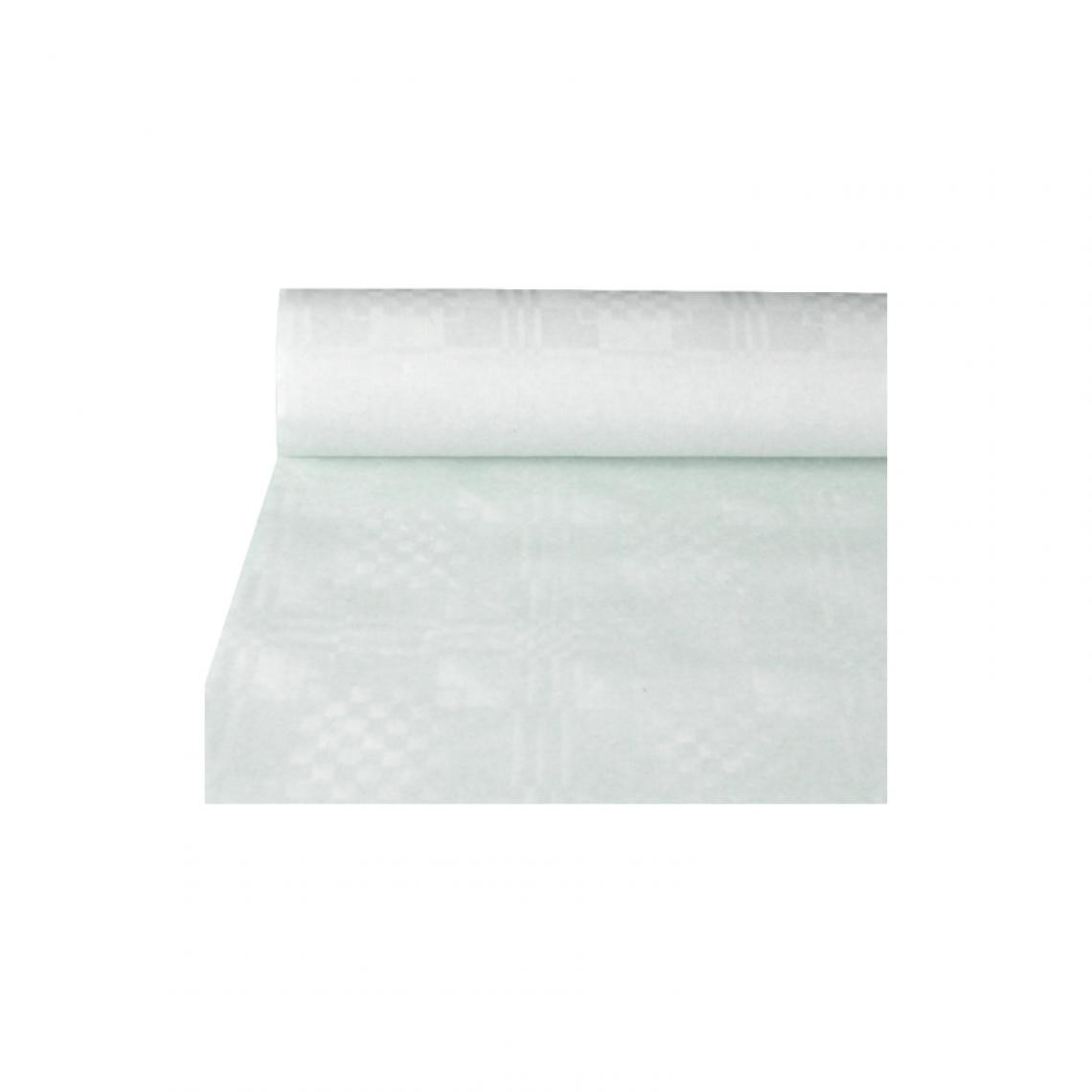 PAPSTAR - PAPSTAR Nappe damassée, (l)1,0 x (L)10 m, blanc () - Kits créatifs