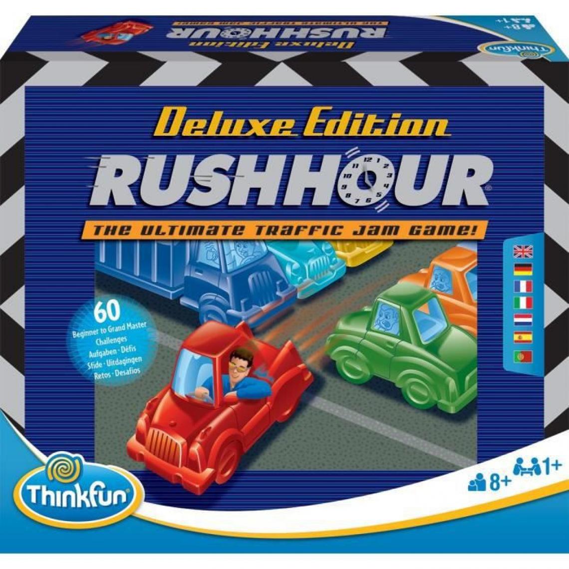 Ravensburger - Rush Hour Deluxe - Ravensburger - Casse-tete Think Fun - 60 défis 5 niveaux - Des 8 ans - Français inclus - Jeux de stratégie