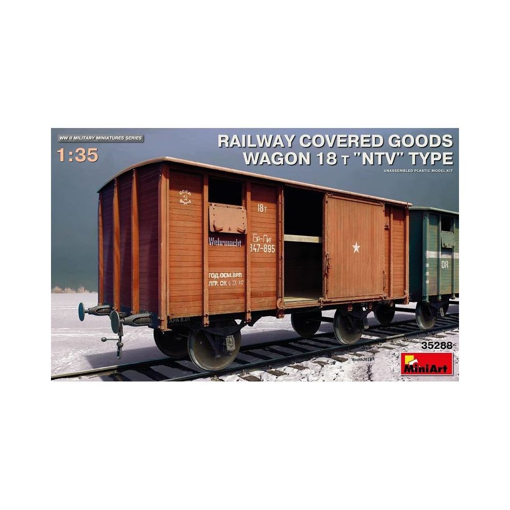 Mini Art - Maquette Train Railway Covered Goods Wagon 18t ""ntv"" Type - Train électrique