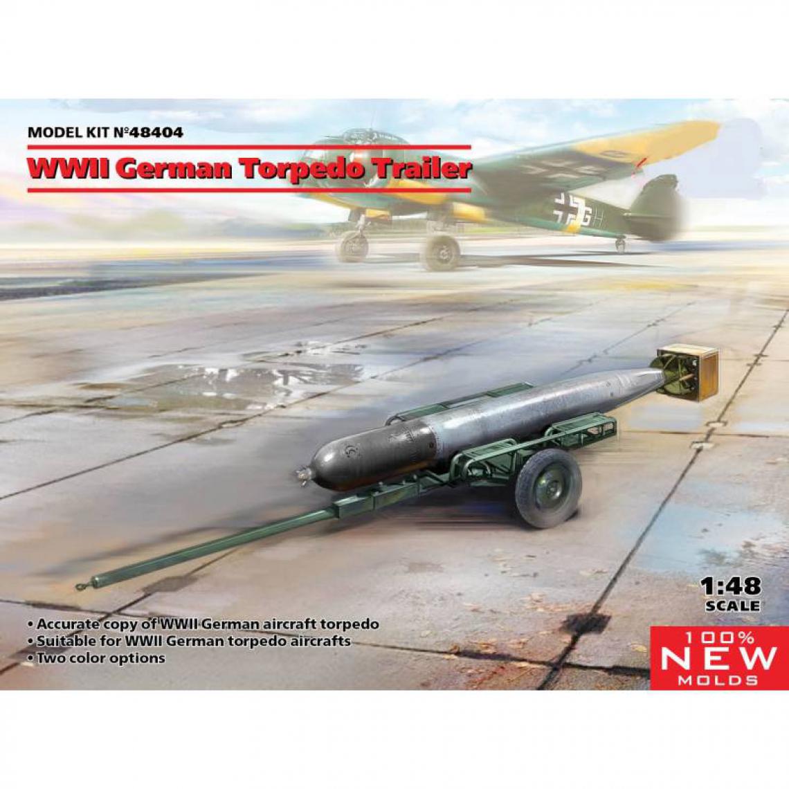 Icm - Maquette Avion Wwii German Torpedo Trailer - Avions