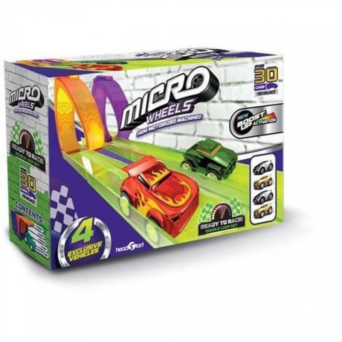Splash Toys - MICRO WHEELS - voitures miniatures wheels super - set de jeu 2 loops + 2 garages + 4 voitures - Garages