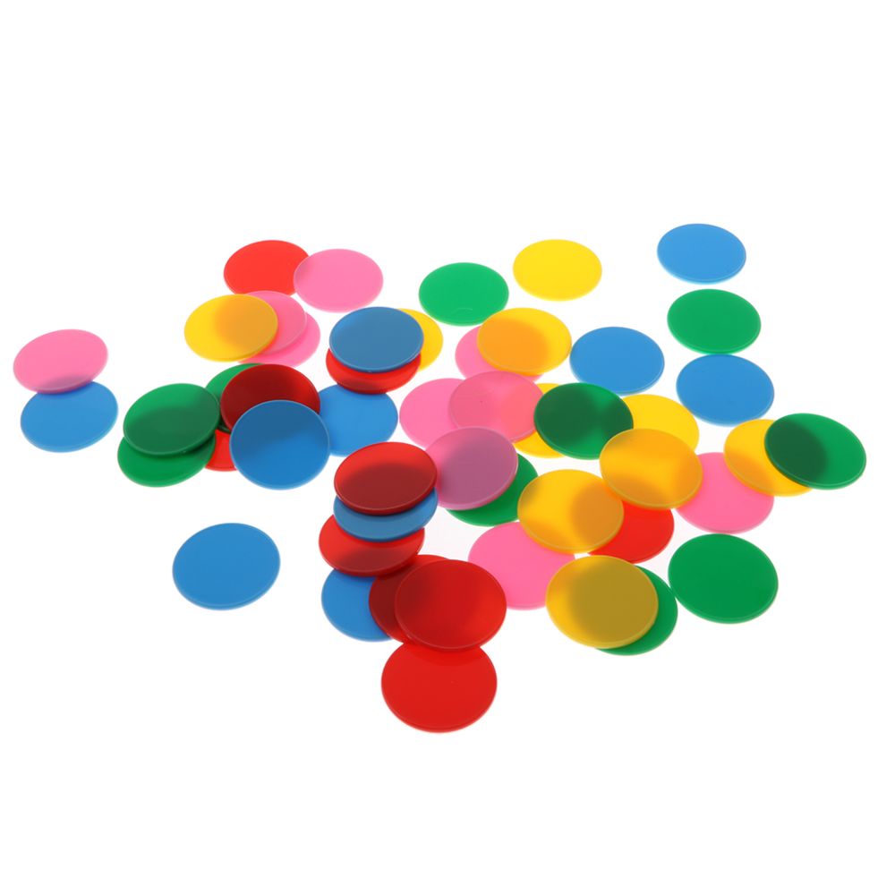 marque generique - Jetons de compteurs en plastique de 50pcs pour l'enseignement de maths de maths multicolore - Jeux éducatifs