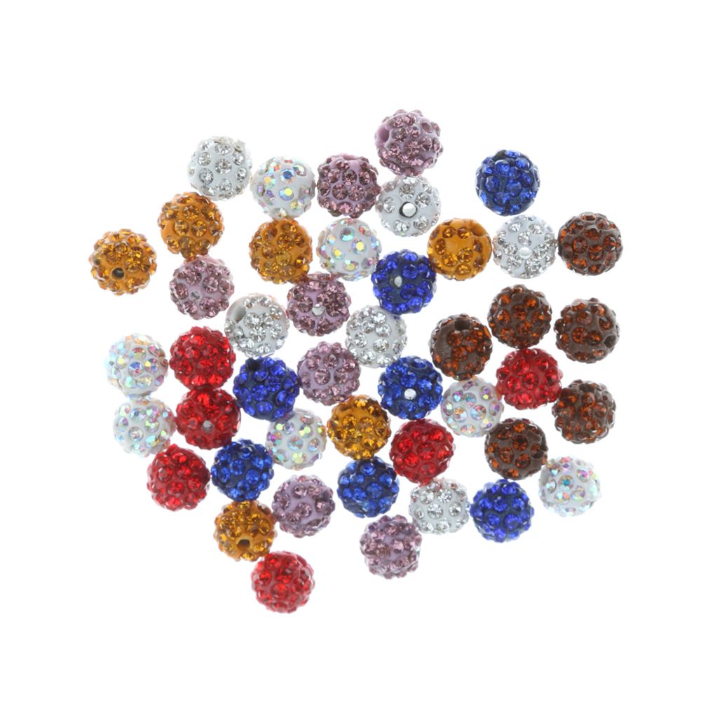 marque generique - perles de shamballa fixé,perles de shamballa pour la fabrication de bijoux,perles de shamballa 100,perles rondes en cristal,perles de cristal shamballa - Perles