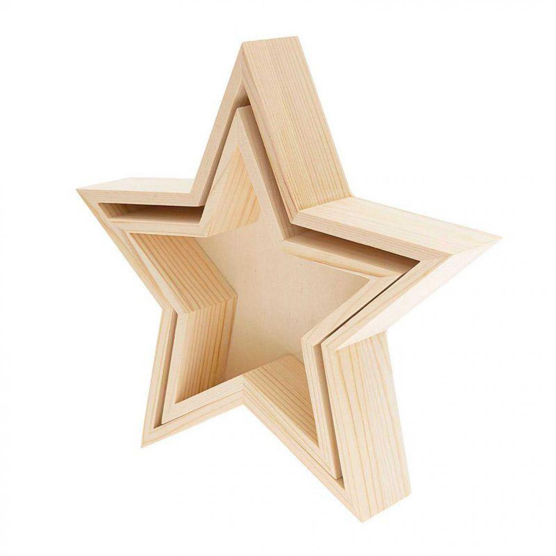Rico - 2 plateaux en bois étoile - Kits créatifs