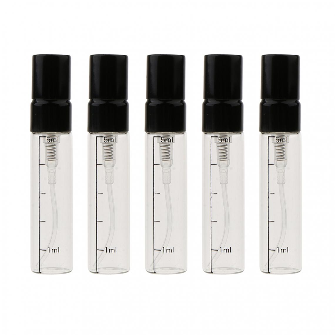 marque generique - 5pcs vides 5ml bouteilles de parfum rechargeables pompe tube de pulvérisation tube en verre flacons or - Maquillage et coiffure